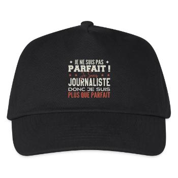 Journalist, der Traumberuf im Rampenlicht - Kinder Basecap - Schwarz - Vorne