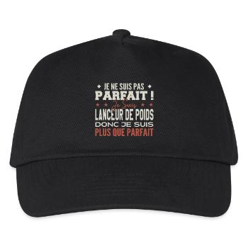 Lanceur de poids le Métier de Rêve Mis à l’Honneur - Casquette de baseball Enfant - noir - Devant