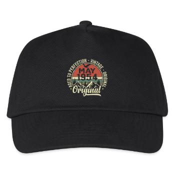 Mai 1954 Geburtstag Mai 1954 Mai 1954 - Kinder Basecap - Schwarz - Vorne