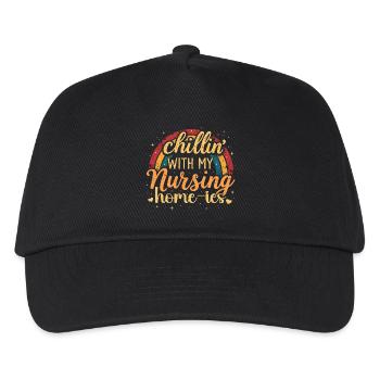 Chillin' With My Nursing Home-ies Funny Nursing - Kids’ Baseball Cap - black - Front
