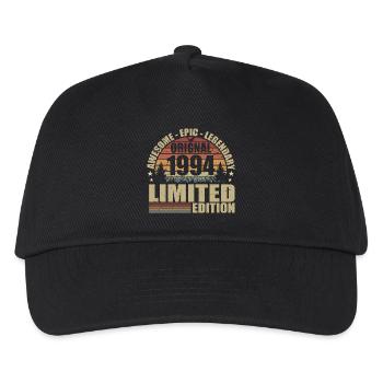 1994 Geburtstag 1994 Vintage Outfit 1994 Hemd - Kinder Basecap - Schwarz - Vorne