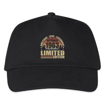 1963 September 1963 Anniversary September 1963 - Kids’ Baseball Cap - black - Front