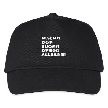 Sächsischer Dialekt Sachsen Spruch - Kinder Basecap - Schwarz - Vorne