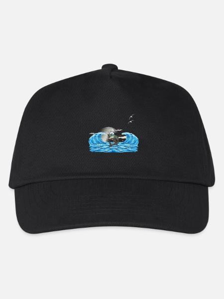 Fisch Fische Moin Meer maritim - Kinder Basecap - Schwarz