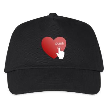 Push my Heart - Kids’ Baseball Cap - black - Front