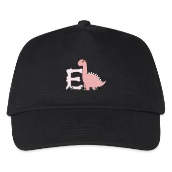 Buchstabe E - Kinder Basecap - Schwarz - Vorne