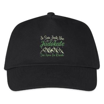 Judokate aventurier passionnée de Randonnée cadeau - Casquette de baseball Enfant - noir - Devant