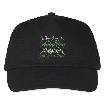 Aviatrice aventurier passionnée de Randonnée - Casquette de baseball Enfant - noir - Devant