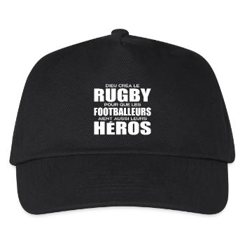 Rugby, Rugby Sport, Rugby Humor, Rugby - Kinder Basecap - Schwarz - Vorne