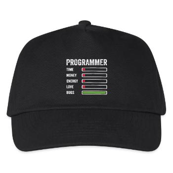 Entwickler Humor Programmierer Programmierer Programmierer - Kinder Basecap - Schwarz - Vorne