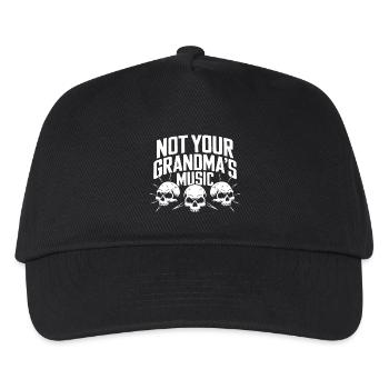 Rock Kleidung Metal NOT YOUR GRANDMA'S MUSIC - Kinder Basecap - Schwarz - Vorne