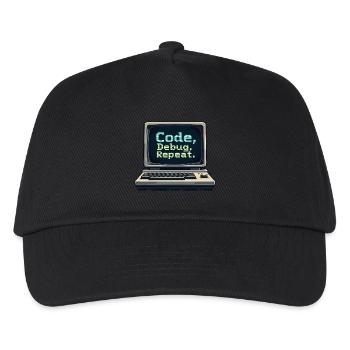 Code Debug Repeat - Software Engineer - Kinder Basecap - Schwarz - Vorne