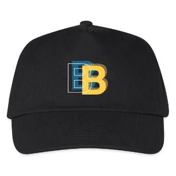 Anfangsbuchstabe B b - Kinder Basecap - Schwarz - Vorne