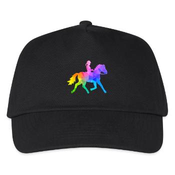 Pony Riding Girls - Kids’ Baseball Cap - black - Front