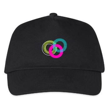 Buchstabe O - Kinder Basecap - Schwarz - Vorne