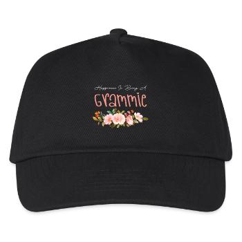 Happiness Is Being Grammie Floral Flower Grandma - Casquette de baseball Enfant - noir - Devant