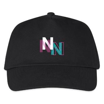 N Buchstabe Design - Kinder Basecap - Schwarz - Vorne