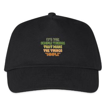 CE SONT LES CHOSES SIMPLES QUI RENDENT LES CHOSES SIMPLES - Casquette de baseball Enfant - noir - Devant