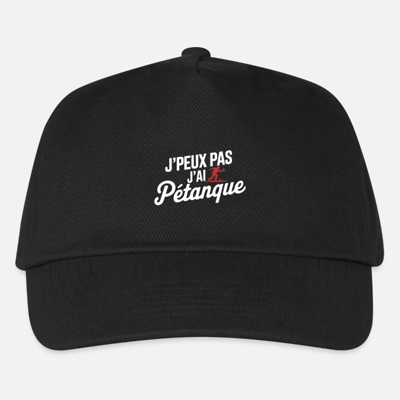 Ich kann nicht, ich habe Petanque - Kinder Basecap - Schwarz