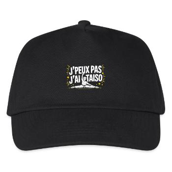 Ich kann nicht, ich habe Taïso... und schon trage ich einen Kimono! - Kinder Basecap - Schwarz - Vorne