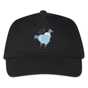 coeur froid avec une auréole, les ailes et glaçons - Casquette de baseball Enfant - noir - Devant