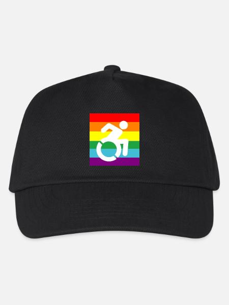 Behinderte, Schwule, Rollstuhl, Pride, LGBTQ # - Kinder Basecap - Schwarz