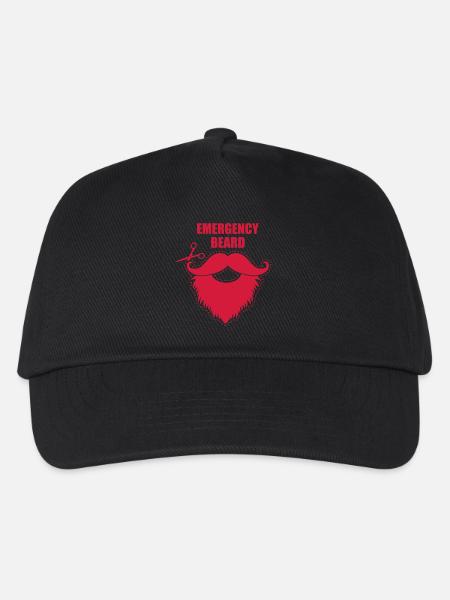 Schnurrbart Bart hipster - Kinder Basecap - Schwarz