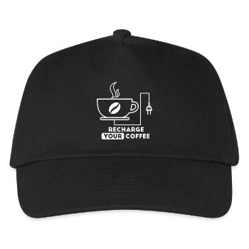 Recharge your coffee - Kids’ Baseball Cap - black - Front