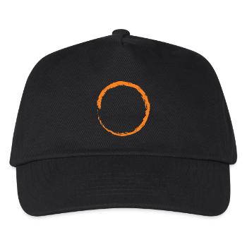 Kreis Orange - Kinder Basecap - Schwarz - Vorne