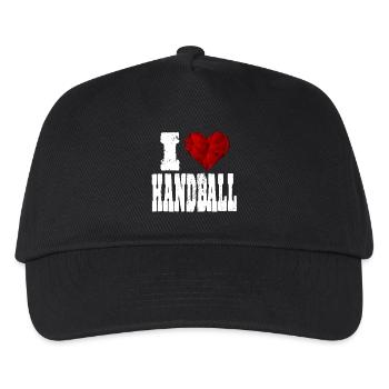 j'aime l'amour exigeant handball cœur aimant - Casquette de baseball Enfant - noir - Devant
