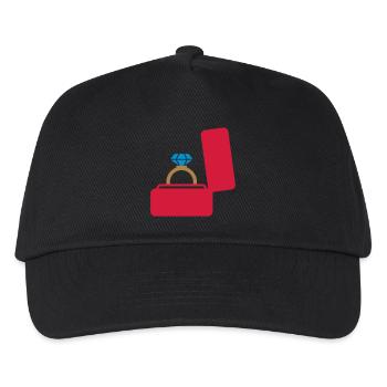 Bague cadeau de mariage - Casquette de baseball Enfant - noir - Devant