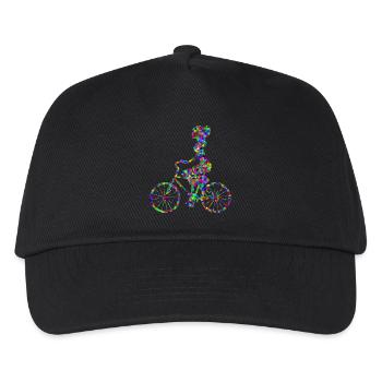 bicycle mountain bike cyclist mountainbike fahrrad - Kinder Basecap - Schwarz - Vorne