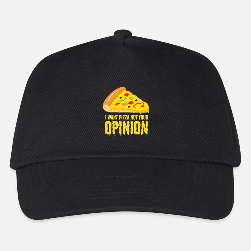 I want Pizza - not your opinion - Kinder Basecap - Schwarz