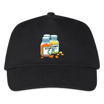 Vitamine - Kinder Basecap - Schwarz - Vorne