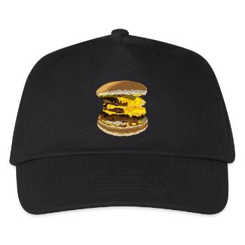 géant Cheeseburger - Casquette de baseball Enfant - noir - Devant