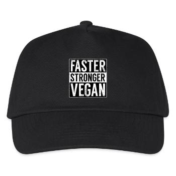 Vegan T-Shirt Geschenk Idee Geburtstag Lustig - Kinder Basecap - Schwarz - Vorne