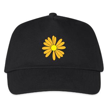 Flowers patch - Kids’ Baseball Cap - black - Front
