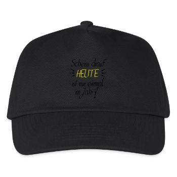 scheiss drauf HEUTE Party Feier Geschenk - Kinder Basecap - Schwarz - Vorne