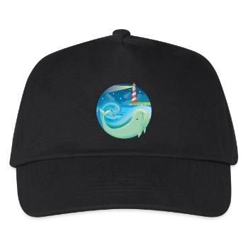 whale - Kids’ Baseball Cap - black - Front
