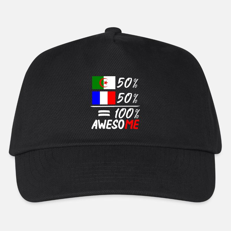 Moitié Français / moitié Algérien - Casquette de baseball Enfant - noir