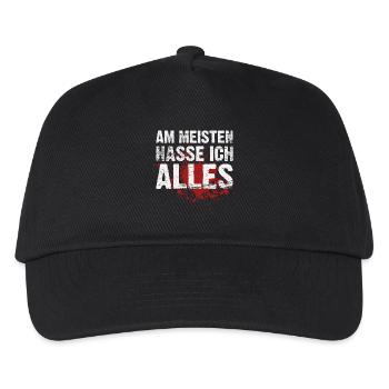 Am meisten hasse ich alles - Kinder Basecap - Schwarz - Vorne
