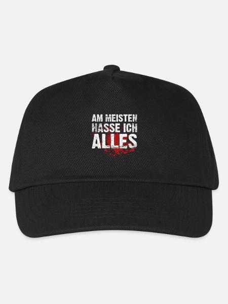 Am meisten hasse ich alles - Kinder Basecap - Schwarz