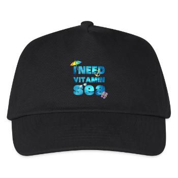 I need vitamin sea Beach - Kids’ Baseball Cap - black - Front
