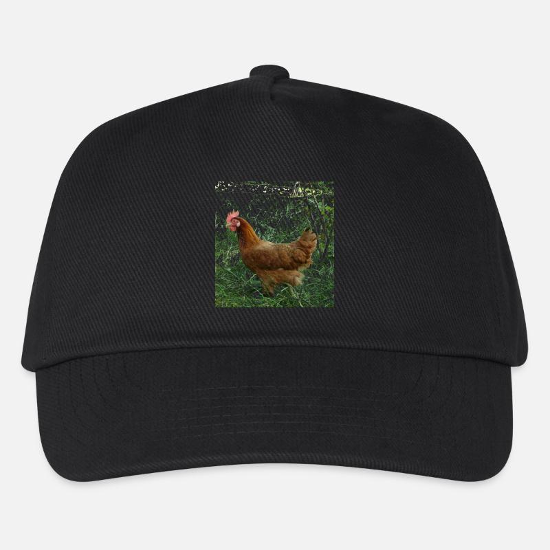Huhn - Kinder Basecap - Schwarz