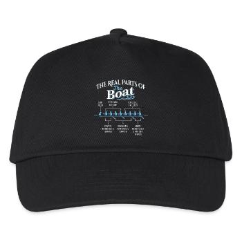 Les vraies parties du bateau - chaloupe à rames - Casquette de baseball Enfant - noir - Devant