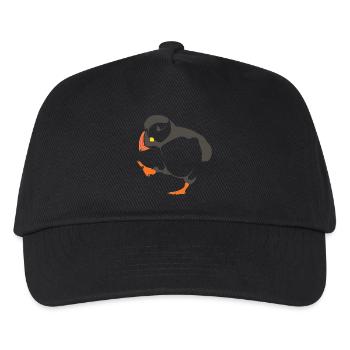 Walking puffin - Kids’ Baseball Cap - black - Front