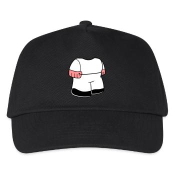 Body dwarf small face head funny comic - Kids’ Baseball Cap - black - Front
