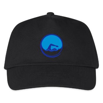Cercle cool autour du logo nageur de natation uni - Casquette de baseball Enfant - noir - Devant