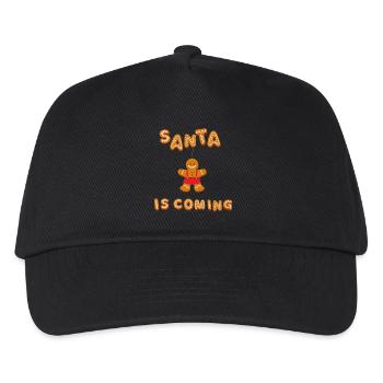 Santa is coming - Kinder Basecap - Schwarz - Vorne