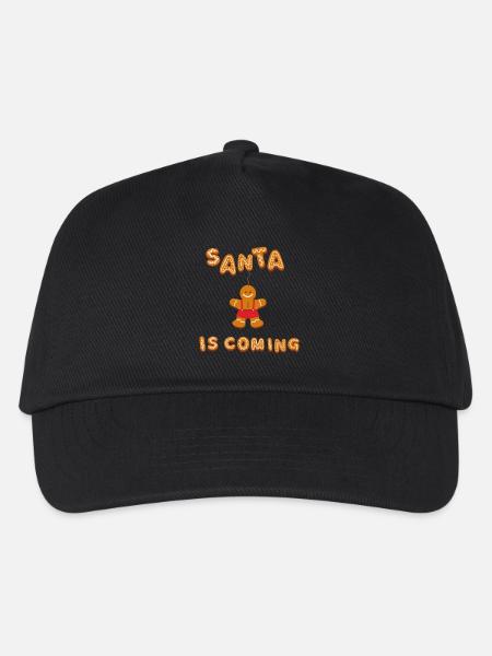 Santa is coming - Kids’ Baseball Cap - black
